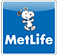The image features a logo with text that reads MET LIFE and an animated character resembling a stylized dog, set against a blue background with a white border, indicating a connection to pet insurance services provided by METLIFE.